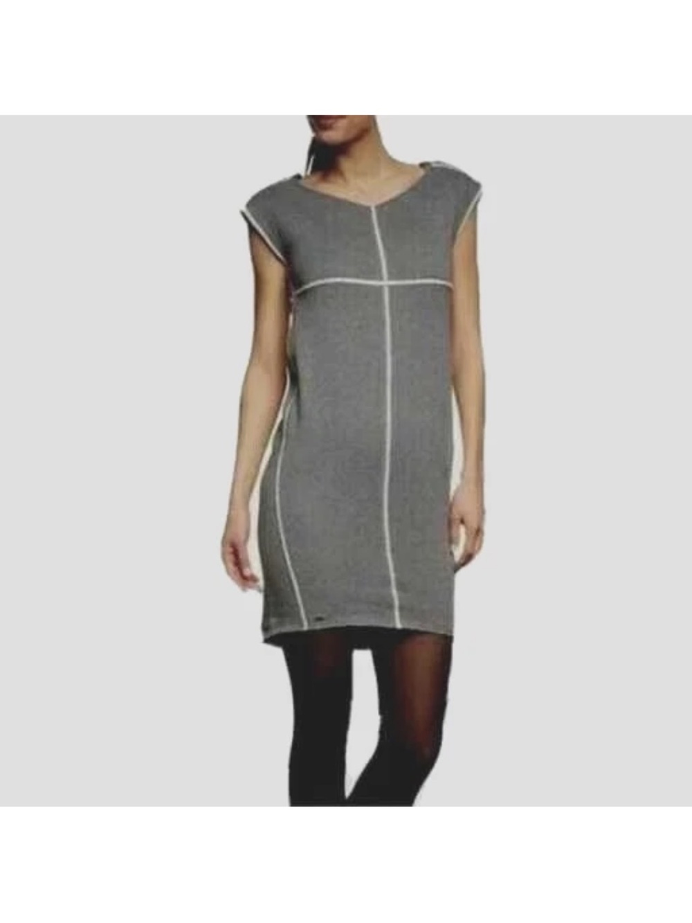 Lacoste “Pierre/Argent" Women's Lurex Grey Sweatshirt Dress 4